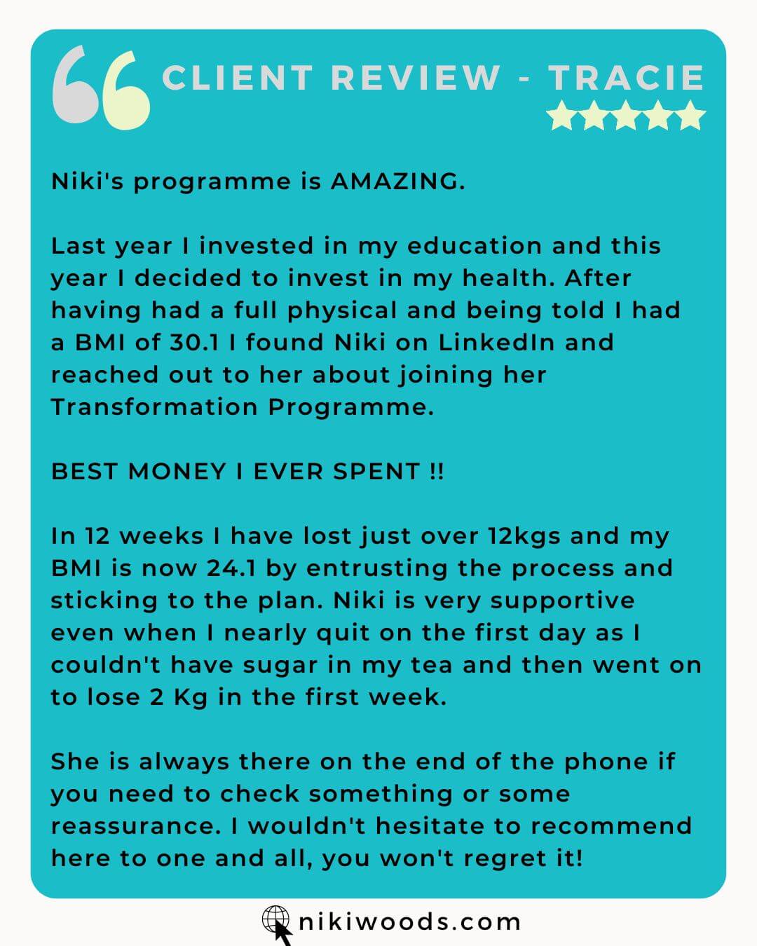 happy client review "best money I ever spent"